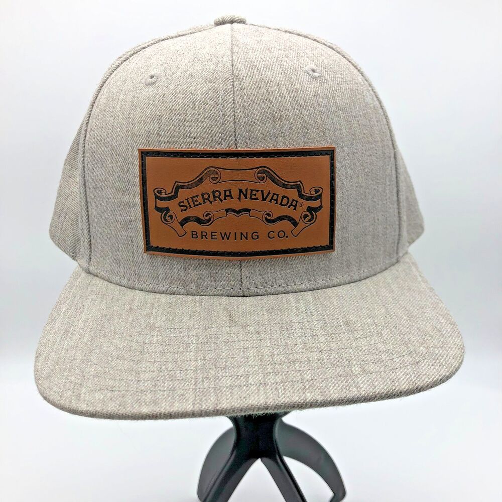 Sierra Nevada Brewing Co Ball Cap Hat Mens Gray Wool Snapback Flat Brim Beer